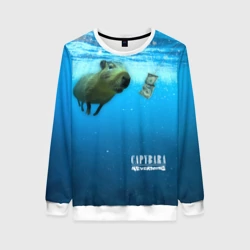Женский свитшот 3D Капибара - Нирвана