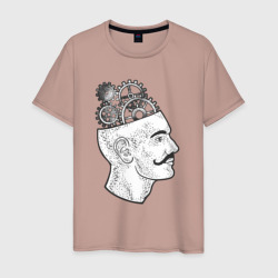 Механический мозг – Мужская футболка хлопок с принтом купить со скидкой в -20%