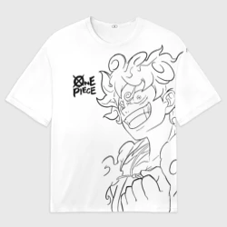 Мужская футболка oversize 3D Ван пис - Луффи гир 5