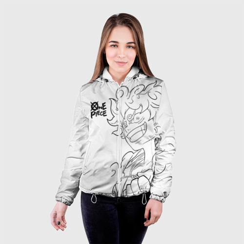 Женская куртка 3D Ван пис - Луффи гир 5, цвет белый - фото 3