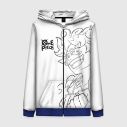 Женская толстовка 3D на молнии Ван пис - Луффи гир 5