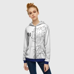 Женская толстовка 3D на молнии Ван пис - Луффи гир 5 - фото 2