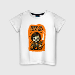 Детская футболка хлопок Хэллоуин: Trick or treating?