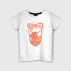 Светящаяся детская футболка Клинок рассекающий демонов: маска и лого