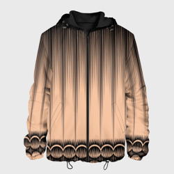 Мужская куртка 3D Персиковый полосатый градиент