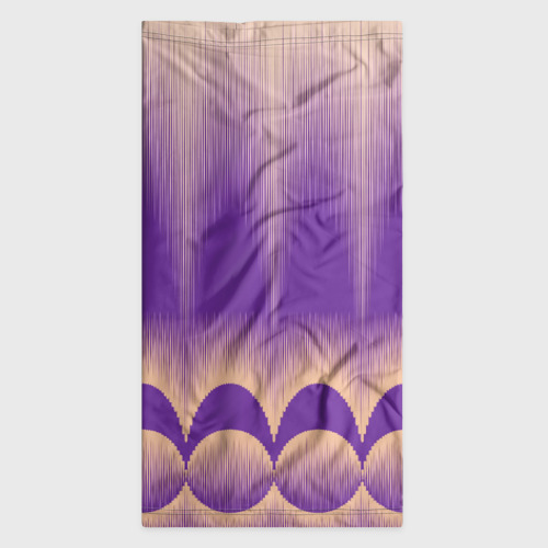 Бандана-труба 3D Фиолетовый градиент в полоску, цвет 3D печать - фото 7