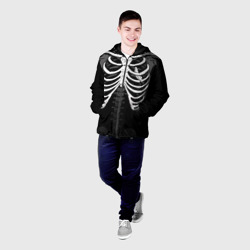 Мужская куртка 3D Скелет: ребра с пером - фото 2