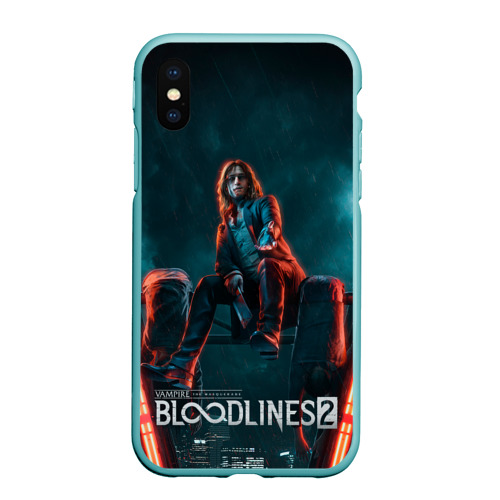 Чехол для iPhone XS Max матовый Мистер Дамп Vampire the Masquerade bloodlines 2, цвет мятный