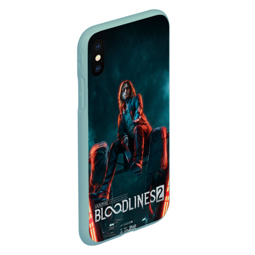 Чехол для iPhone XS Max матовый Мистер Дамп Vampire the Masquerade bloodlines 2, цвет мятный - фото 3