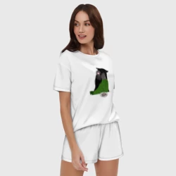 Женская пижама с шортиками хлопок Кот повар - фото 2