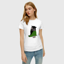 Женская футболка хлопок Кот повар - фото 2