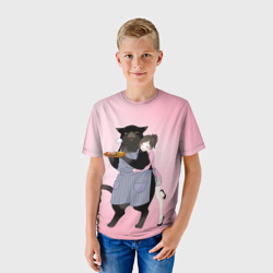 Детская футболка 3D Кот домохозяин - фото 2