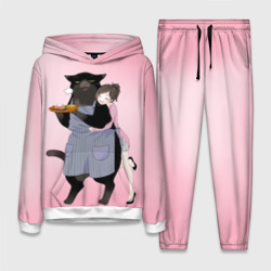 Женский костюм с толстовкой 3D Кот домохозяин