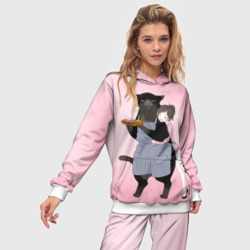 Женский костюм с толстовкой 3D Кот домохозяин - фото 2