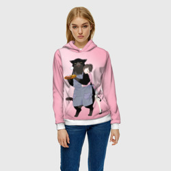Женская толстовка 3D Кот домохозяин - фото 2