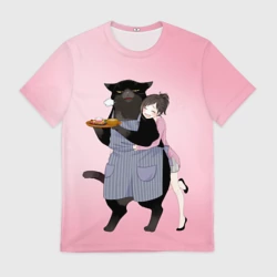 Мужская футболка 3D Кот домохозяин