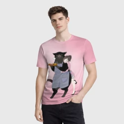 Мужская футболка 3D Кот домохозяин - фото 2