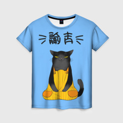 Женская футболка 3D Кот в фартуке