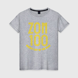 Женская футболка хлопок Zom 100 logo