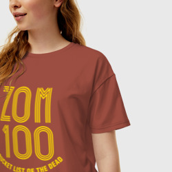 Женская футболка хлопок Oversize Zom 100 logo - фото 2