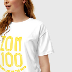 Женская футболка хлопок Oversize Zom 100 logo - фото 2