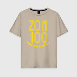 Женская футболка хлопок Oversize Zom 100 logo