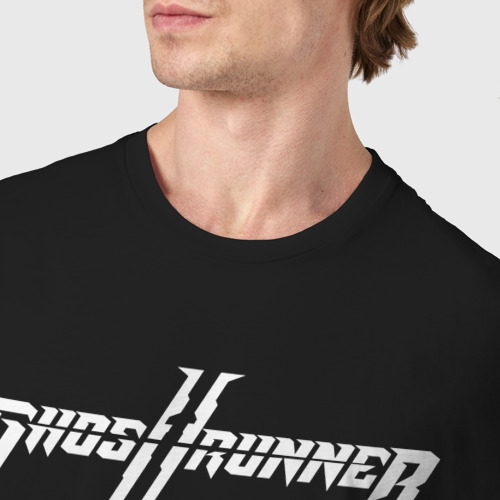 Мужская футболка хлопок Ghostrunner 2 logo, цвет черный - фото 6