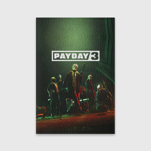 Обложка для паспорта матовая кожа Грабители Payday 3, цвет зеленый