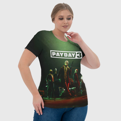 Женская футболка 3D с принтом Грабители Payday 3, фото #4