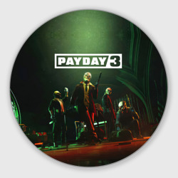 Круглый коврик для мышки Грабители Payday 3