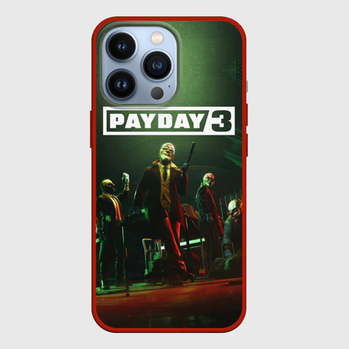 Чехол для iPhone 13 Pro Грабители Payday 3, цвет красный
