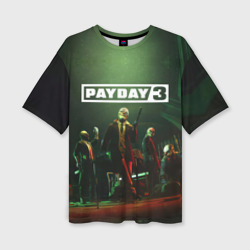 Женская футболка oversize 3D Грабители Payday 3