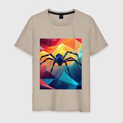 Мужская футболка хлопок Синий паук