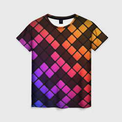 Женская футболка 3D Цветной Тетрис