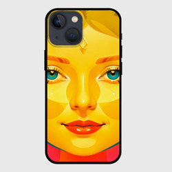 Чехол для iPhone 13 mini Девушка желтоликая