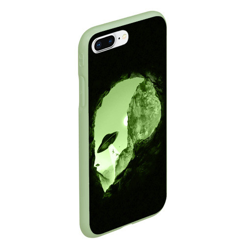 Чехол для iPhone 7Plus/8 Plus матовый с принтом Пещера в форме головы пришельца, вид сбоку #3