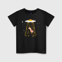 Светящаяся детская футболка Инопланетная яичница с беконом