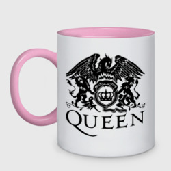 Кружка двухцветная Queen - logo