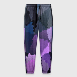 Мужские брюки 3D Сине розовый мозаичный узор
