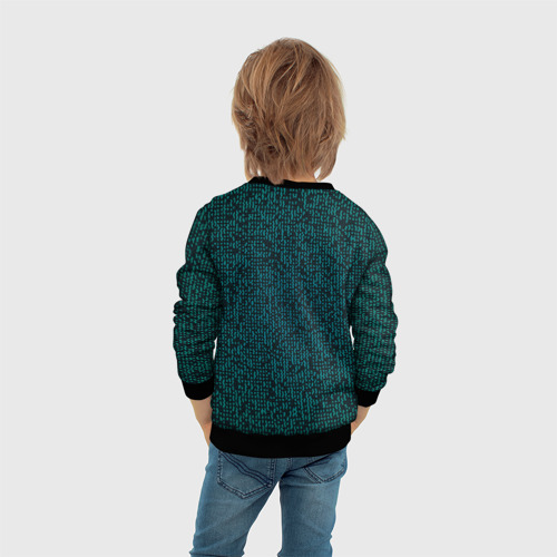 Детский свитшот 3D Паттерн мозаика зелёный, цвет 3D печать - фото 6