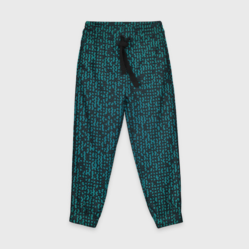 Детские брюки 3D Паттерн мозаика зелёный, цвет 3D печать