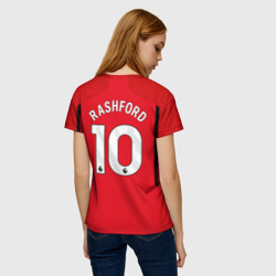 Женская футболка 3D Маркус Рашфорд Манчестер Юнайтед форма 23-24 домашняя - фото 2