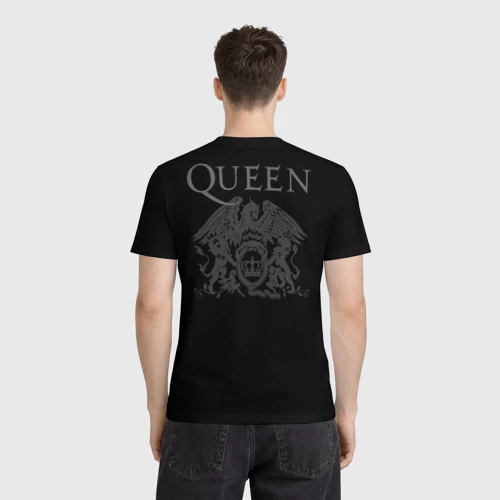 Мужская футболка 3D с принтом Фредди - Квин, вид сзади #2