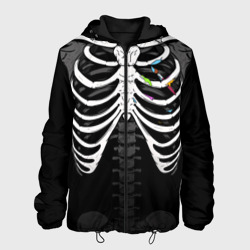 Мужская куртка 3D Скелет: ребра с кистью и красками