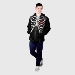 Мужская куртка 3D Скелет: ребра с драконом - фото 2