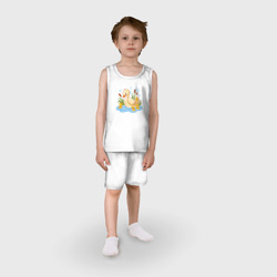 Детская пижама с шортами хлопок Утиное семейство - фото 2