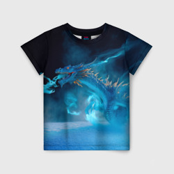 Детская футболка 3D Зимний ледяной дракон