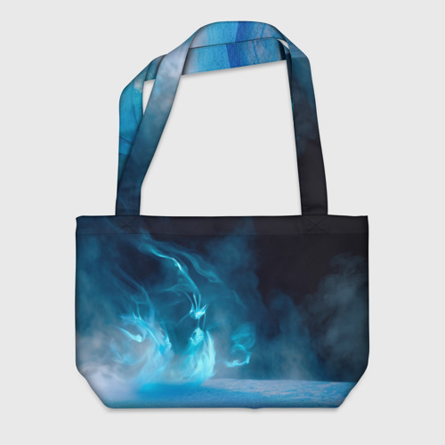 Пляжная сумка 3D Зимний ледяной дракон - фото 2