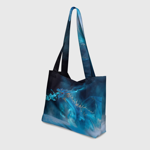 Пляжная сумка 3D Зимний ледяной дракон - фото 3