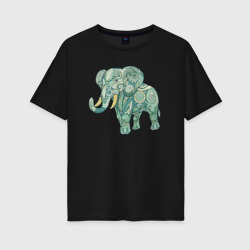 Женская футболка хлопок Oversize Magic elephant